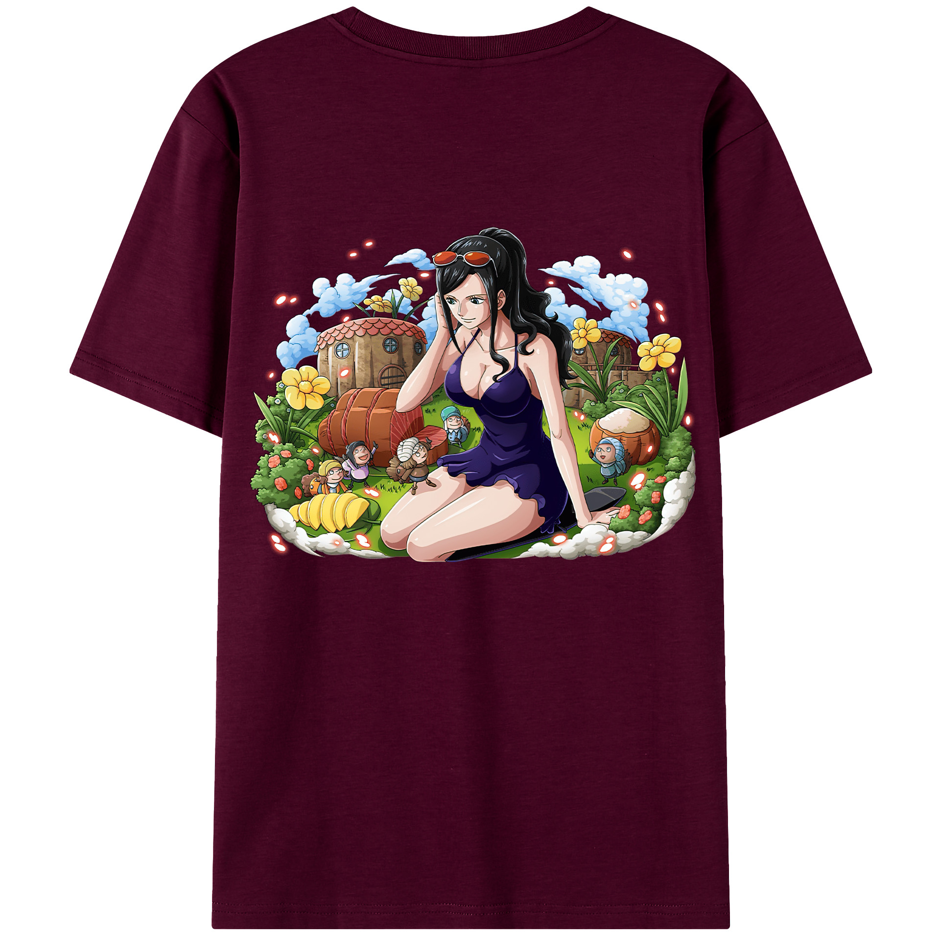ワンピース ニコ・ロビン ONE PIECE Nico Robin レディース半袖Tシャツ(バックプリント)